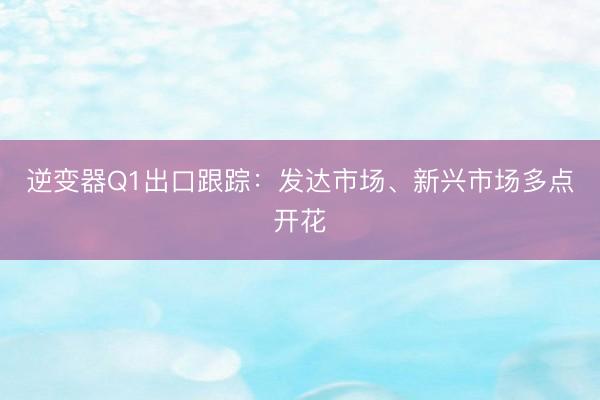 逆变器Q1出口跟踪：发达市场、新兴市场多点开花