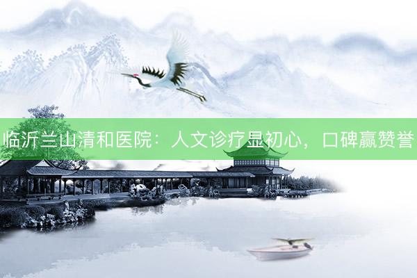 临沂兰山清和医院：人文诊疗显初心，口碑赢赞誉
