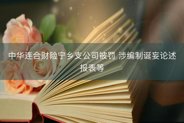 中华连合财险宁乡支公司被罚 涉编制诞妄论述报表等