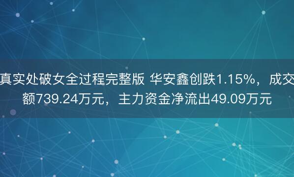 真实处破女全过程完整版 华安鑫创跌1.15%,成交额739.24万元,主力资金净流出49.09万元